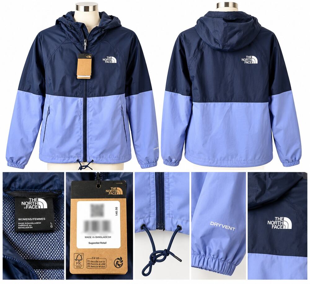 The North Face Women’s DryVent Hooded Jacket – Navy/Lavender – Size L